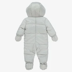 Mayoral Snowwear|Snowwear*Grey Padded Baby Snowsuit
