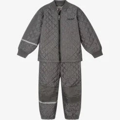 CeLaVi Coats & Jackets|Coats & Jackets*Grey Quilted Jacket & Trouser Set