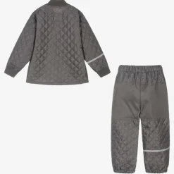 CeLaVi Coats & Jackets|Coats & Jackets*Grey Quilted Jacket & Trouser Set