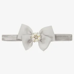 Cute Cute Hair Accessories*Grey Ribbon Bow Headband
