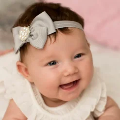 Cute Cute Hair Accessories*Grey Ribbon Bow Headband