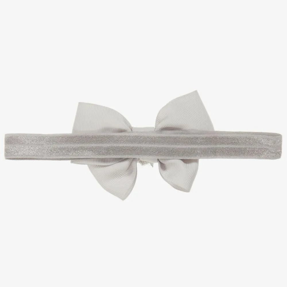 Cute Cute Hair Accessories*Grey Ribbon Bow Headband
