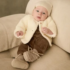 Donsje Pre Walkers|Pre Walkers*Grey Sherpa Fleece Pre-Walkers Lilac