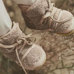 Donsje Pre Walkers|Pre Walkers*Grey Sherpa Fleece Pre-Walkers Lilac