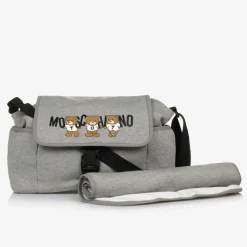 Moschino Baby Bags*Grey Teddy Bear Logo Changing Bag (30cm)