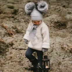 Sätila of Sweden Gloves & Mittens|Gloves & Mittens*Grey Twiddle Knitted Baby Mittens