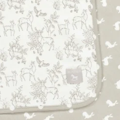 The Little Tailor Gifts|Babysuits*Grey Woodland Print Cotton Babysuit Set