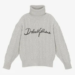 Dolce amp; Gabbana Tops*Grey Wool & Cashmere Roll Neck Sweater