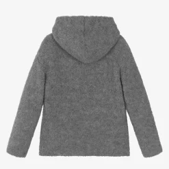 Il Gufo Tops*Grey Wool Fleece Hoodie