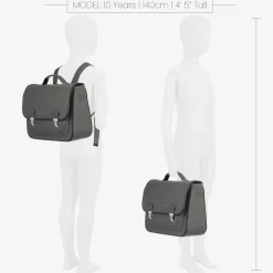 Age of Innocence Bags*Grey Wool Satchel Backpack (34cm)