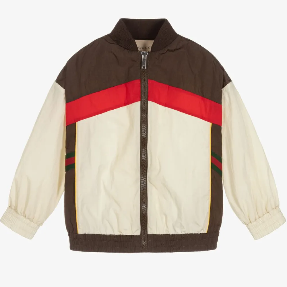 Gucci Coats & Jackets*Ivory & Brown Track Jacket