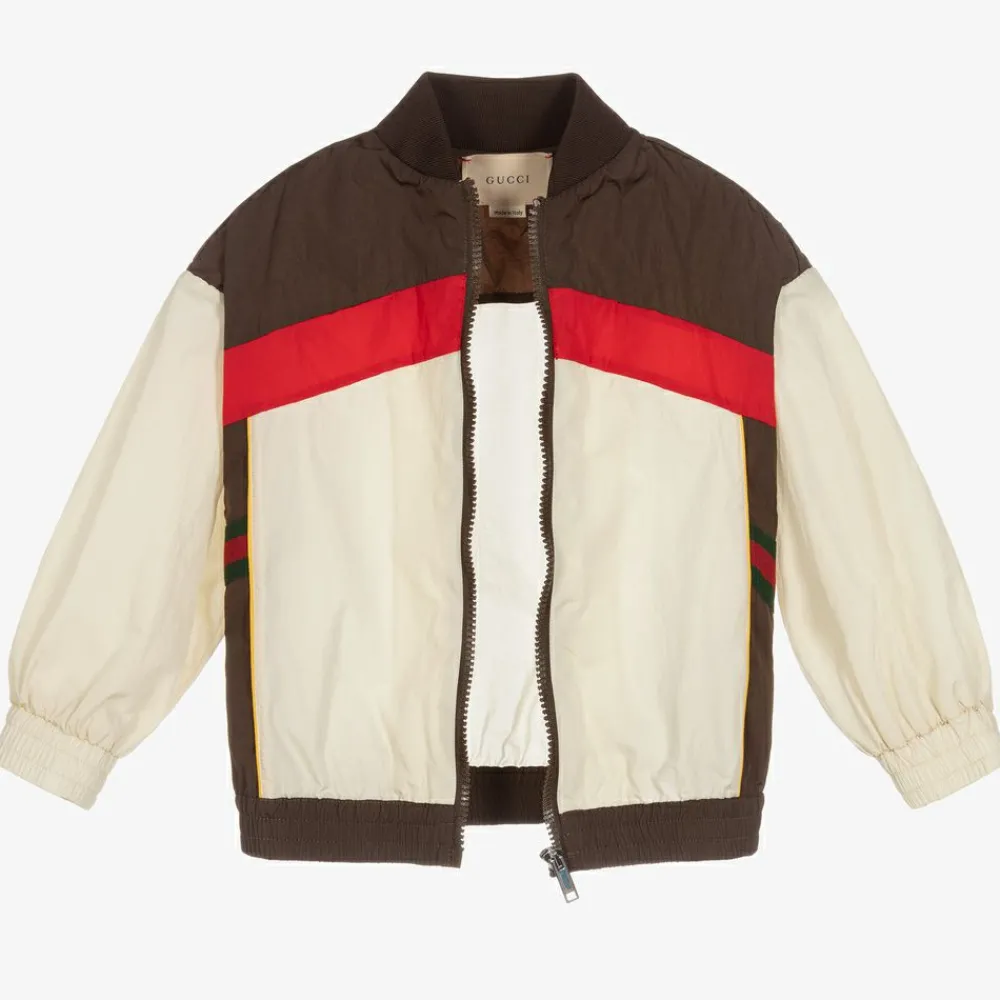 Gucci Coats & Jackets*Ivory & Brown Track Jacket