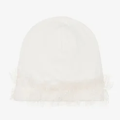 Sofija Hats*Ivory & Pink Baby Hat