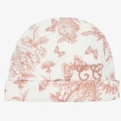Tartine et Chocolat Hats*Ivory & Pink Cotton Hat