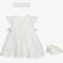 Beau KiD Dresses*Ivory & Pink Dress Set