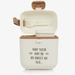 Elodie Lunch Accessories|Lunch Accessories*Ivory & Beige Lunch Box (14cm)