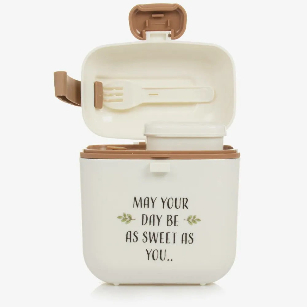 Elodie Lunch Accessories|Lunch Accessories*Ivory & Beige Lunch Box (14cm)