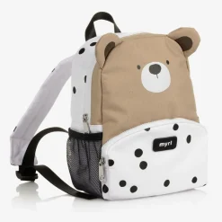 Mayoral Bags*Ivory & Beige Teddy Bear Backpack (26cm)