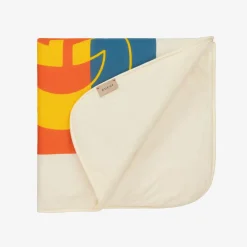 Gucci Gifts*Ivory & Blue Cotton Interlocking G Blanket (80cm)