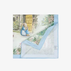 Peter Rabbit™ by Childrensalon Sleeping Accessories*Ivory & Blue Cotton Swaddle (100cm)