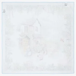 Peter Rabbit™ by Childrensalon Sleeping Accessories*Ivory & Blue Cotton Swaddle (100cm)