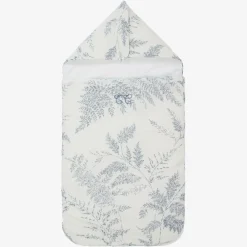 Tartine et Chocolat Nests*Ivory & Blue Linen Baby Nest (83cm)