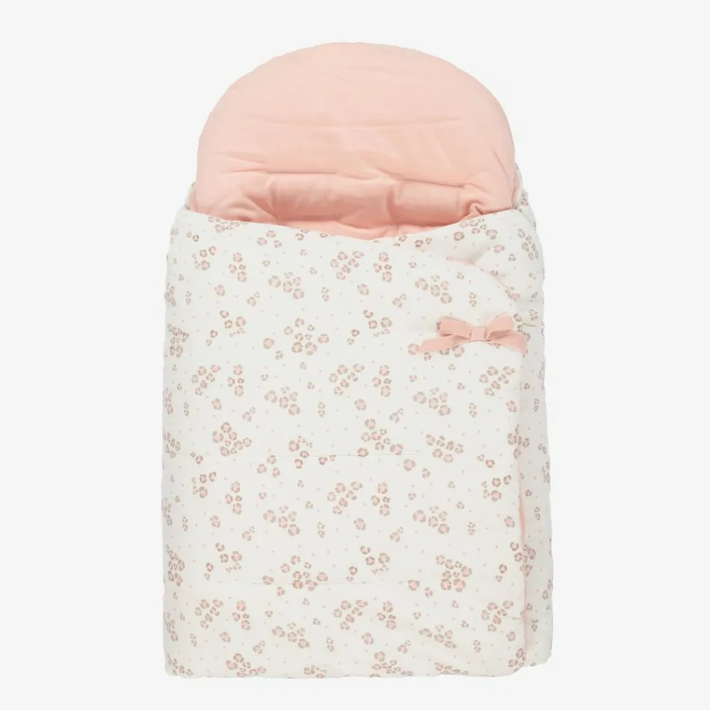 Mayoral Newborn Nests*Ivory & Pink Baby Nest (75cm)