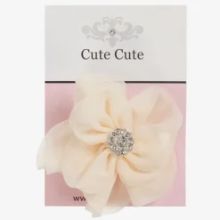 Cute Cute Hair Accessories*Ivory & Pink Hairclip (8cm)