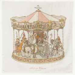 Atelier Choux Paris Gifts|Sleeping Accessories*Ivory & Pink Organic Cotton Swaddles (3 Pack)