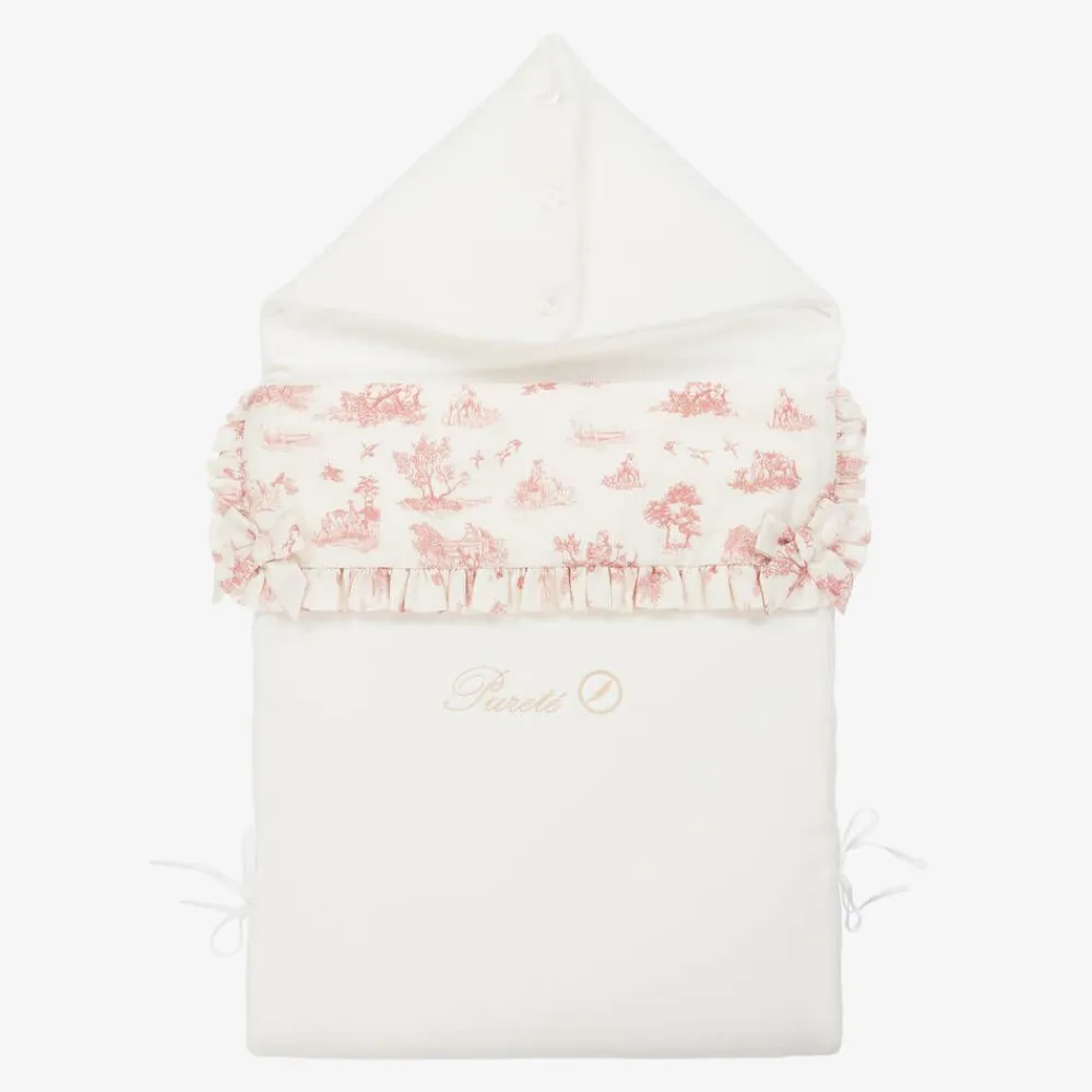 Pureté Du... Bébé Nests*Ivory & Pink Toile de Jouy Nest (75cm)