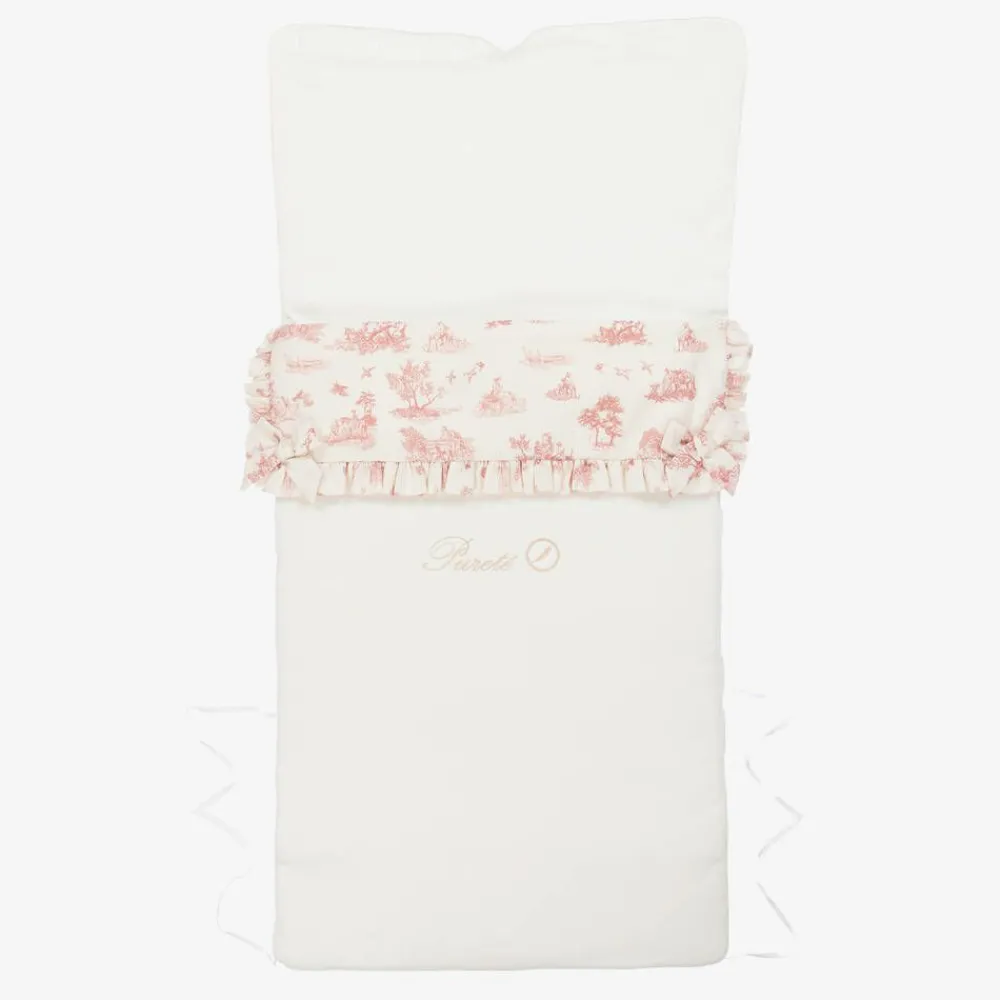 Pureté Du... Bébé Nests*Ivory & Pink Toile de Jouy Nest (75cm)