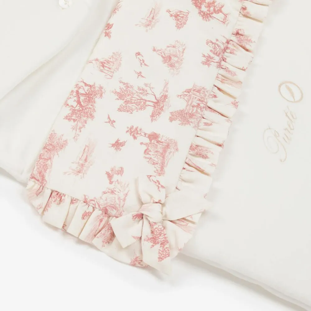 Pureté Du... Bébé Nests*Ivory & Pink Toile de Jouy Nest (75cm)