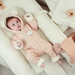 Jamiks Gifts|Nests*Ivory Bouclé Fleece Bear Nest (64cm)