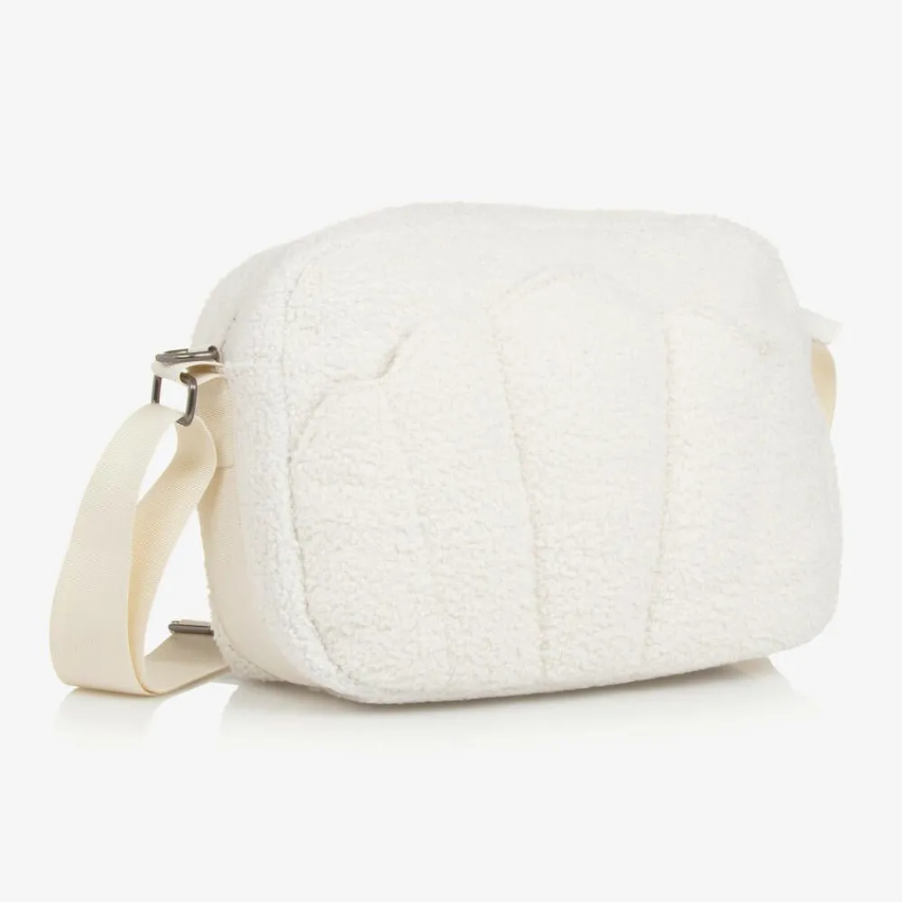 Elodie Bags*Ivory Bouclé Shell Changing Bag (34cm) whitebouclé