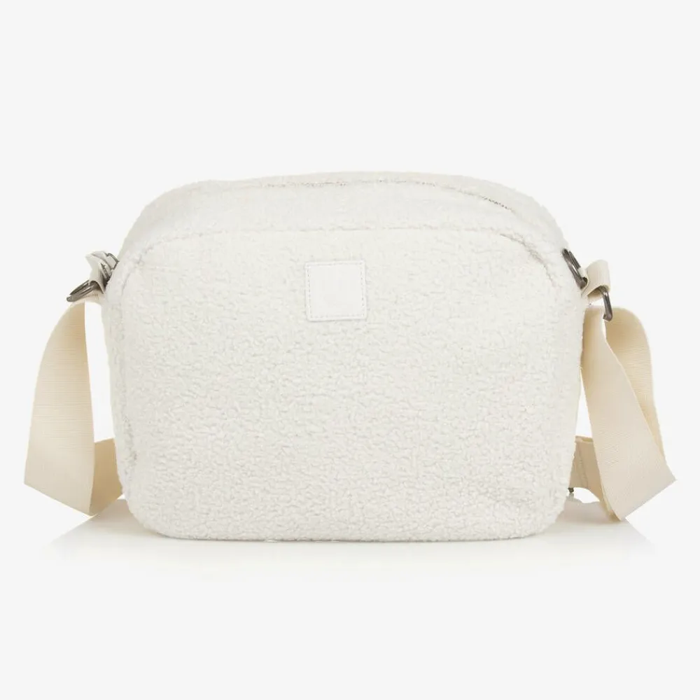 Elodie Bags*Ivory Bouclé Shell Changing Bag (34cm) whitebouclé