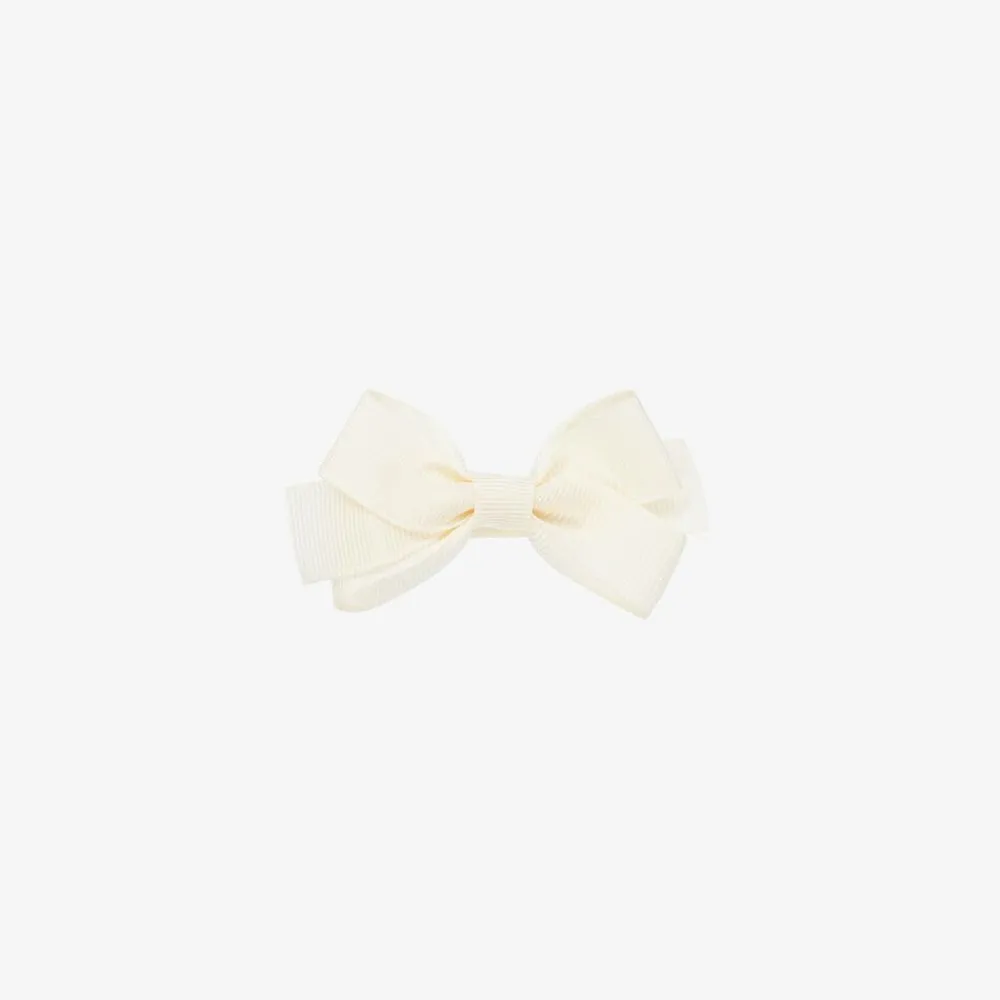 Peach Ribbons Hair Accessories*Ivory Bow Hair Clip (7cm)