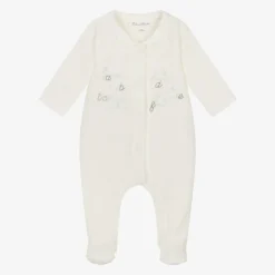 Tartine et Chocolat Babysuits*Ivory Bunny Velour Babygrow