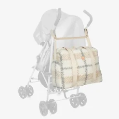 1 + in the family Bags*Ivory Check Sherpa Fleece Changing Bag (51cm)