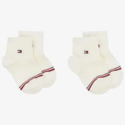 Tommy Hilfiger Socks*Ivory Cotton Ankle Socks (2 Pack)