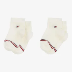 Tommy Hilfiger Socks*Ivory Cotton Ankle Socks (2 Pack)