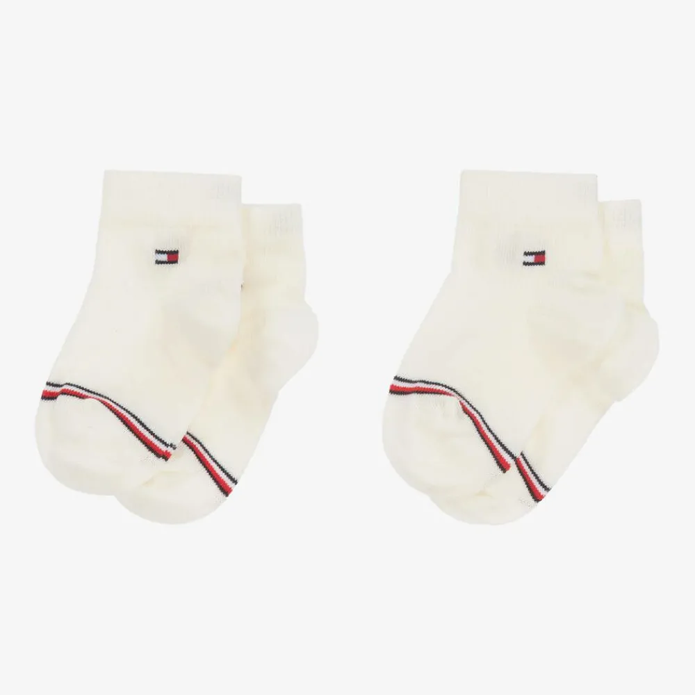 Tommy Hilfiger Socks*Ivory Cotton Ankle Socks (2 Pack)