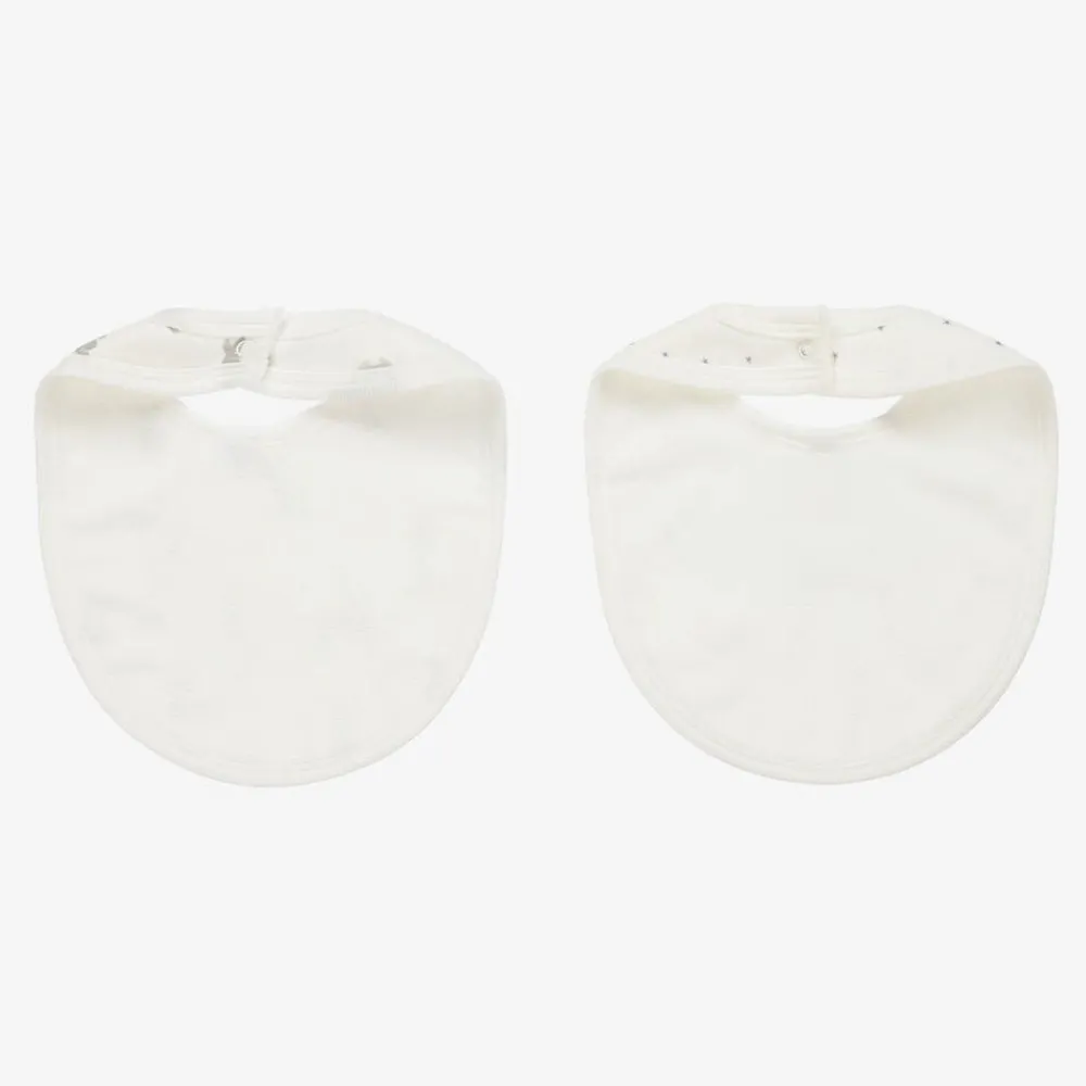 Petit Bateau Gifts*Ivory Cotton Baby Bibs (2 Pack)