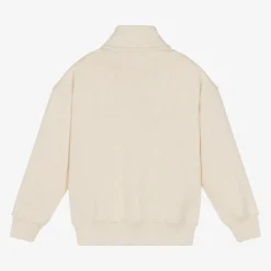 Tommy Hilfiger Tops*Ivory Cotton Half Zip Sweatshirt