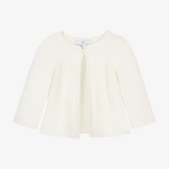 Beau KiD Tops*Ivory Cotton Knit Baby Cardigan