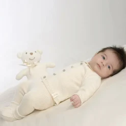 NaturaPura Tops*Ivory Cotton Knit Cardigan