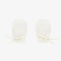 Bonpoint Gloves & Mittens*Ivory Cotton Scratch Mittens