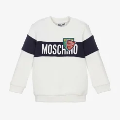 Moschino Baby Tops*Ivory Cotton Sweatshirt