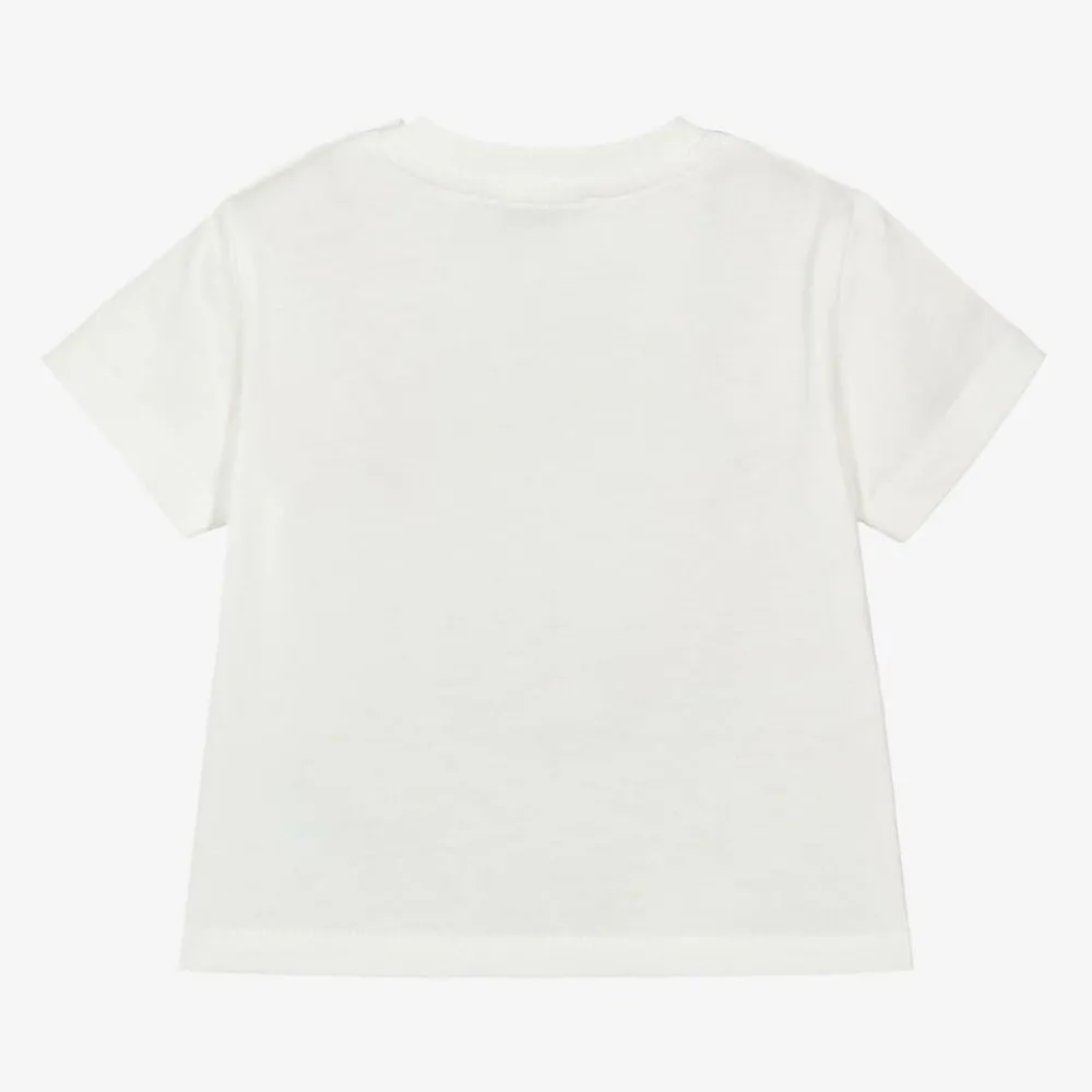 Moschino Baby Tops*Ivory Cotton Teddy Bear Baby T-Shirt