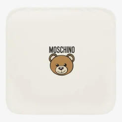 Moschino Baby Gifts*Ivory Cotton Teddy Bear Blanket (72cm)