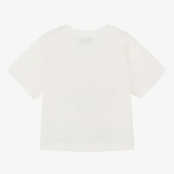 Moschino Kid-Teen Tops*Ivory Cotton Teddy Bear T-Shirt